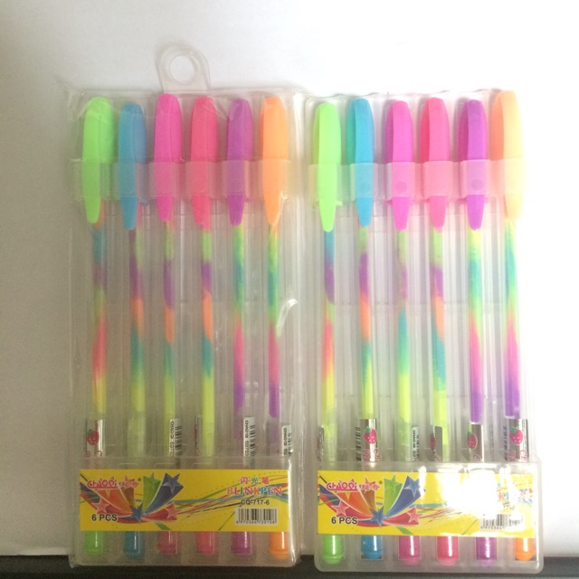 

Bolpen Pulpen Ballpoint Gel Unik Lucu Fancy Korea Pelangi Rainbow