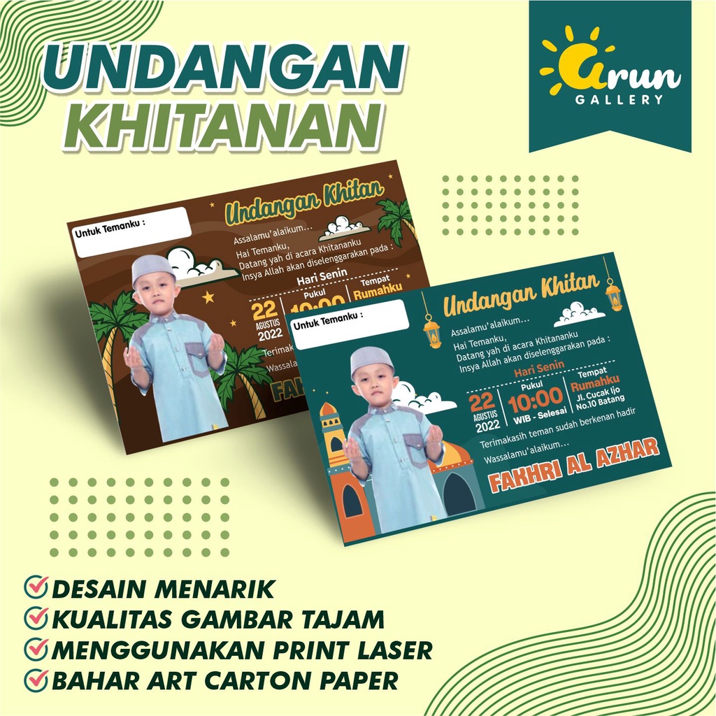 Jual UNDANGAN ANAK / UNDANGAN KHITAN / UNDANGAN KHITANAN | Shopee Indonesia