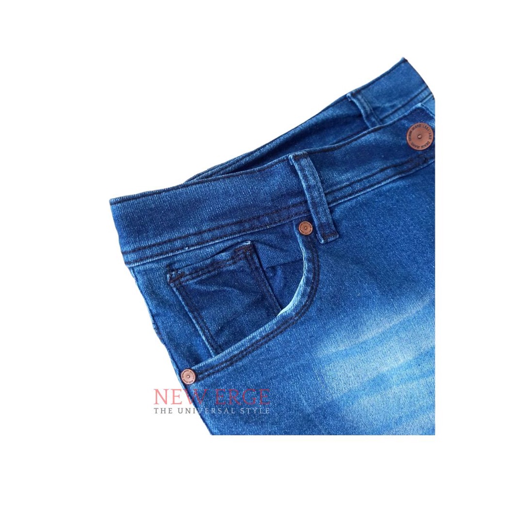 Celana jeans panjang pria slimfit jumbo melar big size 41 - 46