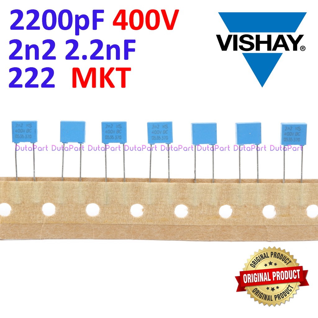 400V 2200pF 2.2nF 222 10% ORIGINAL VISHAY MKT MKM Kapasitor Capacitor