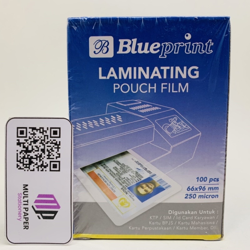 

Laminating KTP 250 Mic Blueprint Dan Plastik KTP (100pcs)