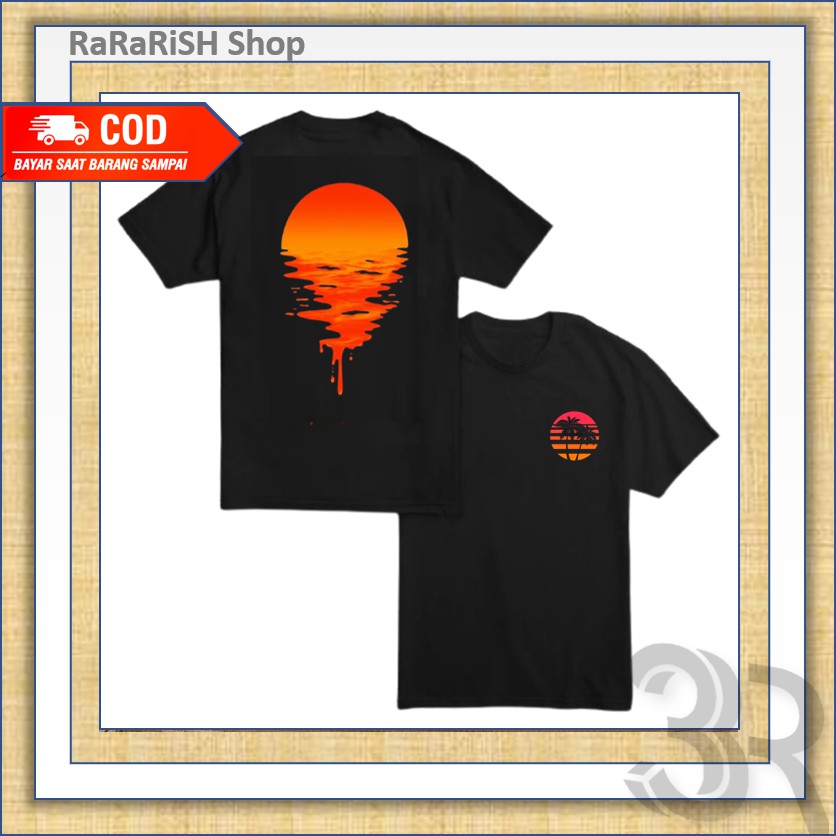 KAOS DISTRO POLOS Sunset Matahari Terbenam UNISEX PRIA WANITA PREMIUM