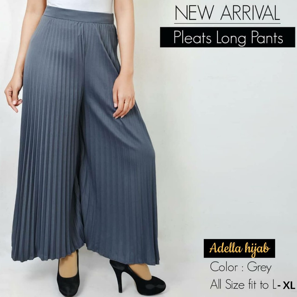 Kulot Plisket || Kulot Kain || Kulot Cantik || Adella Hijab