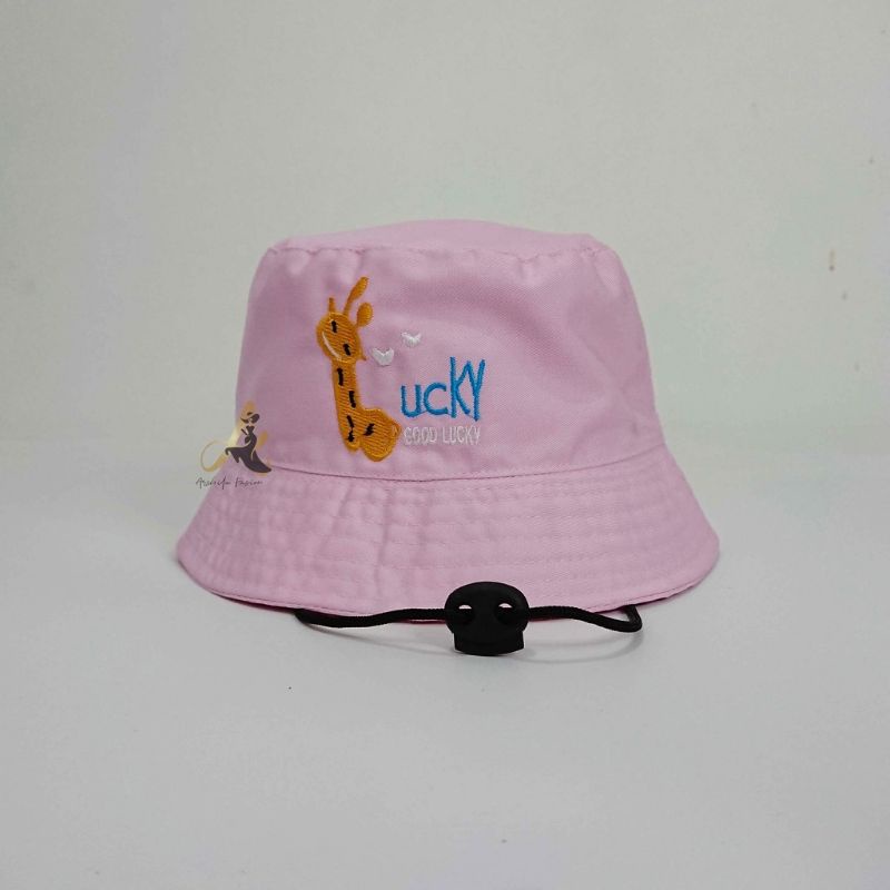 Topi BUCKET Tali Bordir Jerapah (2-8th)