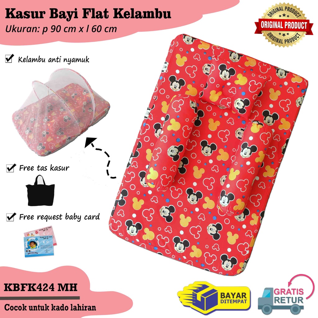 Kasur Bayi Flat Paket Perlengkapan Bayi Baby Gift Set Kado Lahiran Tempat Tidur Baby-KBFK424MH