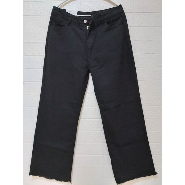 Kulot Jeans Hitam by Miss Lora sz XXL