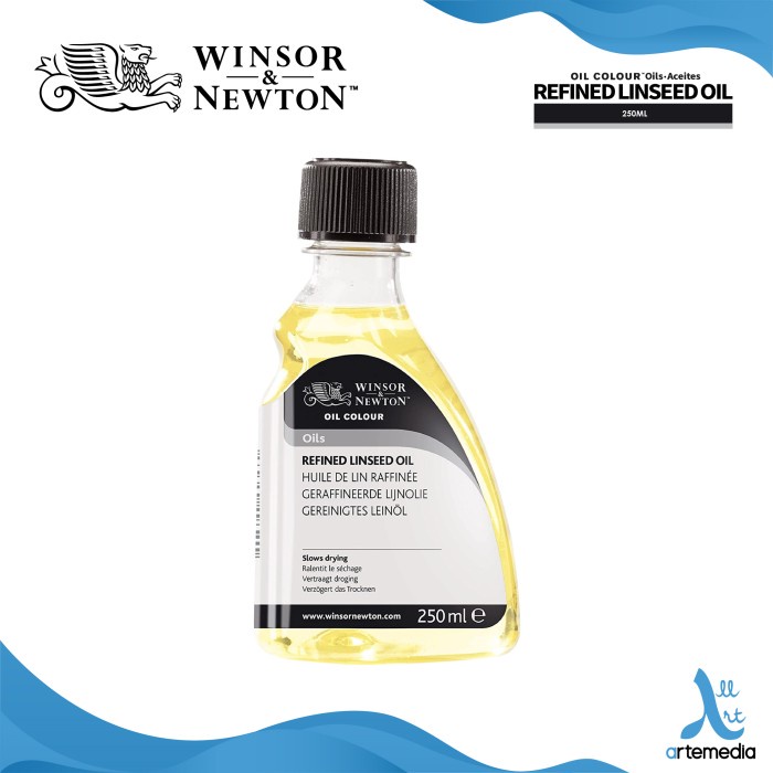 

Medium Cat Minyak Winsor & Newton Refined Linseed Oil Painting - 250ml