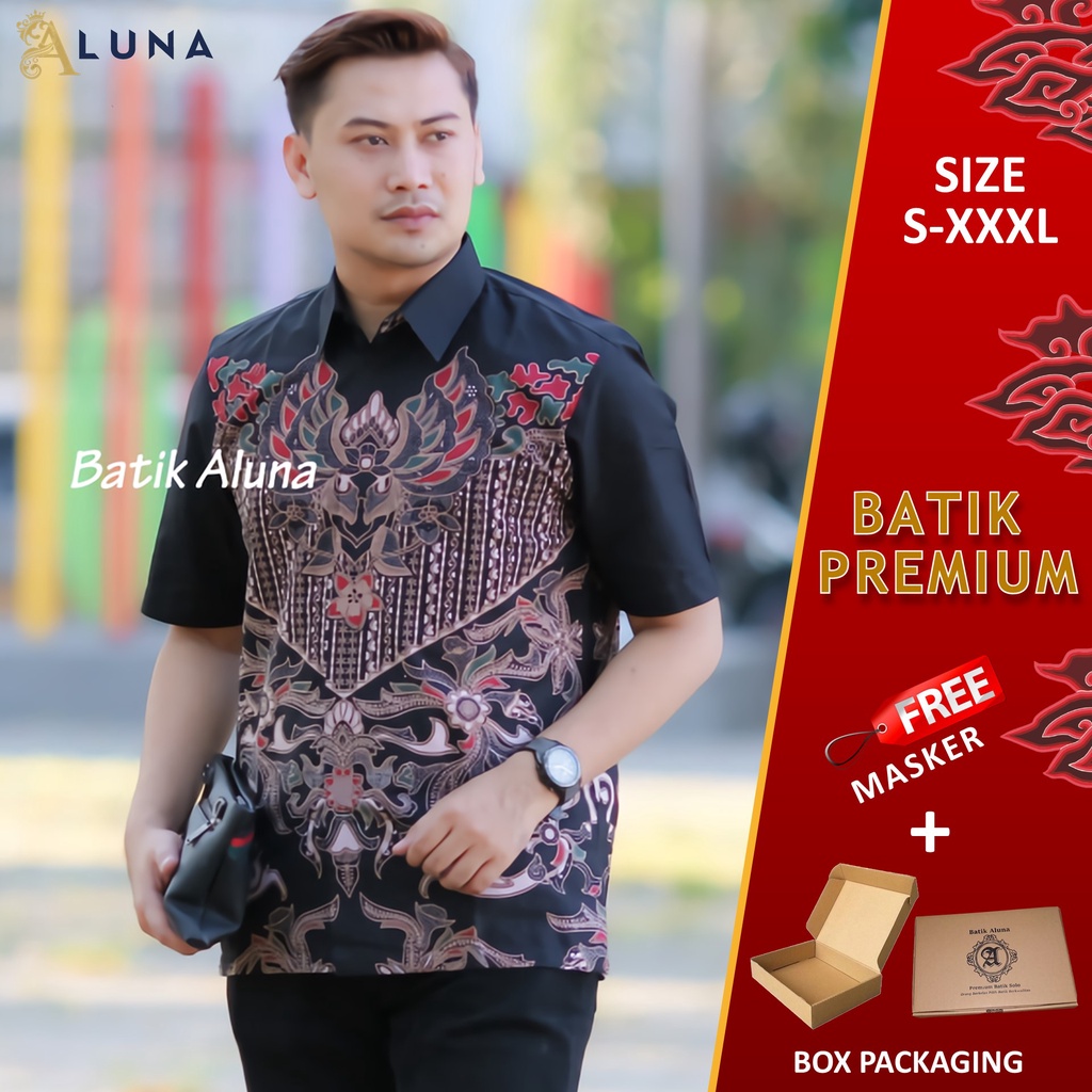 TERLARIS.!! BAJU BATIK PRIA LENGAN PENDEK KEMEJA BATIK PRIA KEREN MODERN BATIK COWOK KEKINIAN PD 008