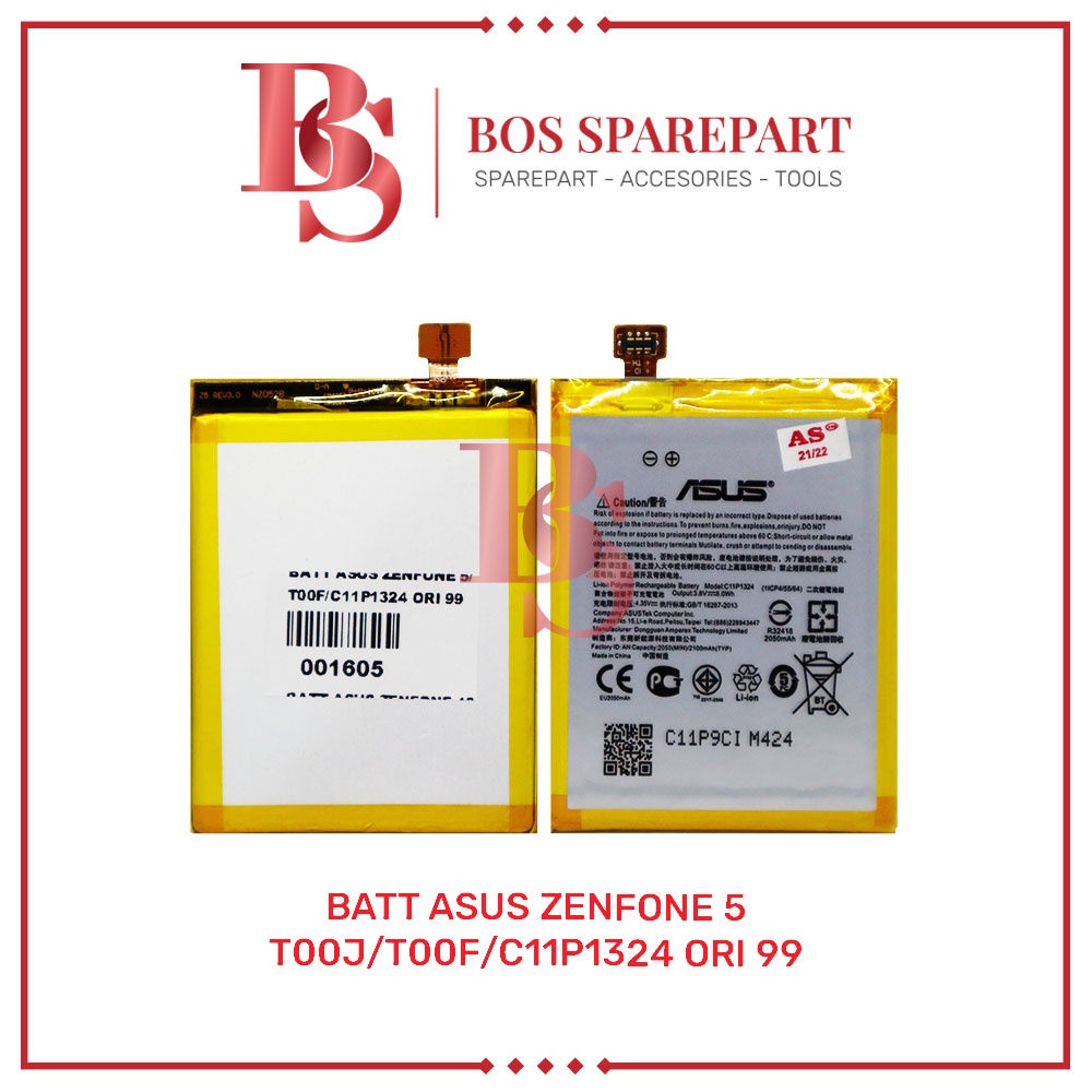 BATERAI ASUS ZENFONE 5 / T00J / T00F / C11P1324 ORI 99 / BATTERY / BATRE