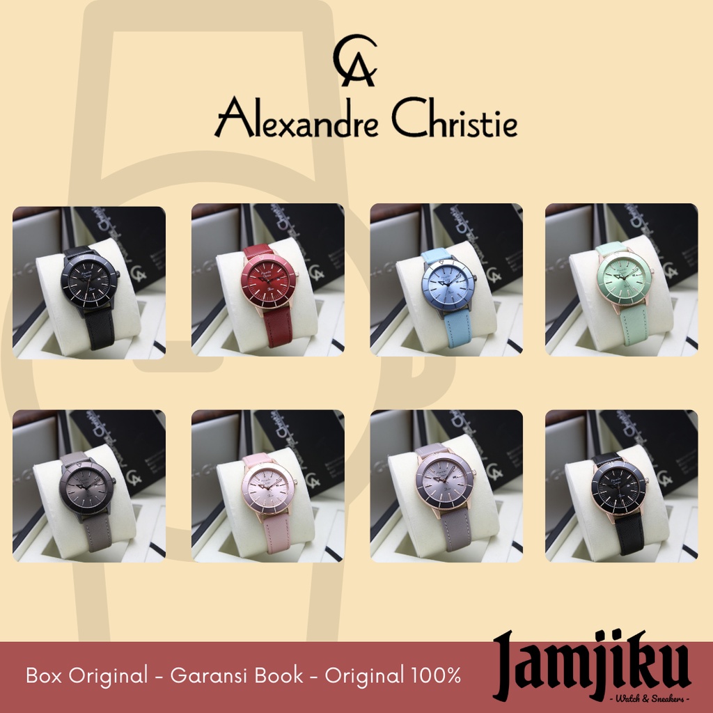 Alexandre Christie AC Wanita 5002 Original - Jam Tangan AC Kulit, Leather - Jam Tangan AC Original -