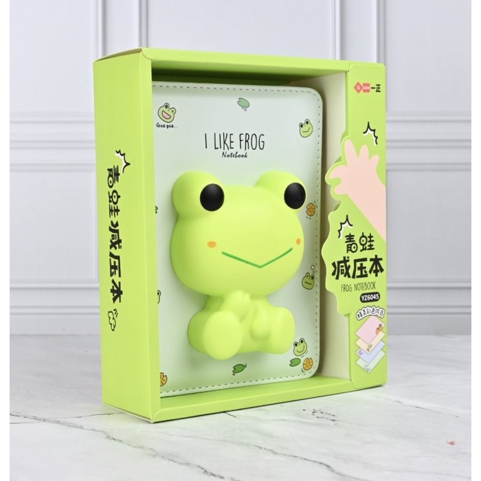 

(BISA COD) Notebook Squishy / Agenda Jurnal Planner / Buku Catatan / Diary lucu - Frog