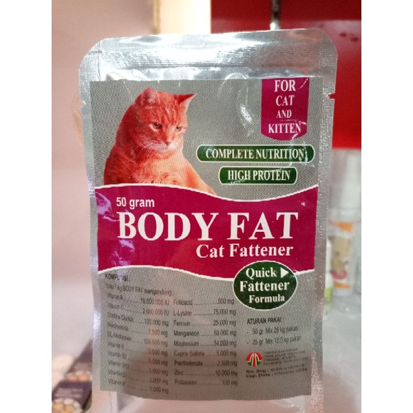 Vitamin penggemuk badan Body fat 50gr for cat and kitten