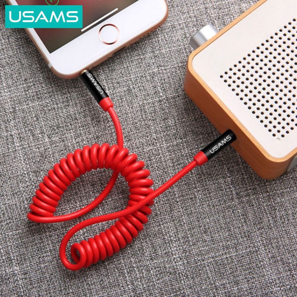 USAMS SJ256 Kabel AUX Spring HiFi 3.5mm