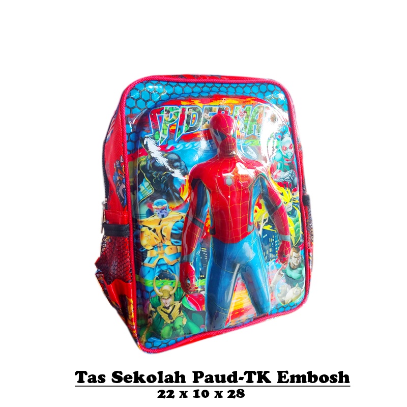 Tas Ransel Anak Laki Laki Sekolah Wanita PAUD Karakter Bumblebee Batman usia 2-4 tahun