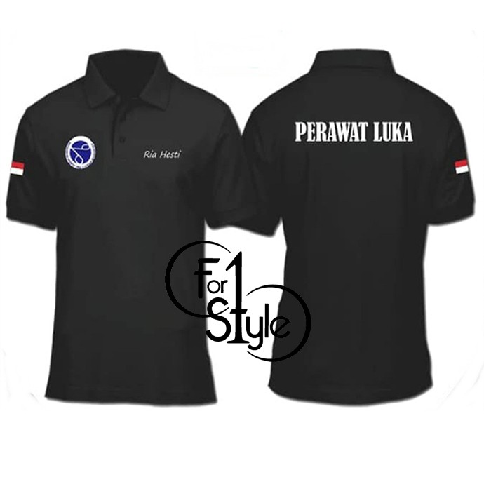 POLO SHIRT PERAWAT LUKA INDONESIAN WOUND CARE KAOS KERAH NURSE NAMA BISA REQUEST - foronestyle