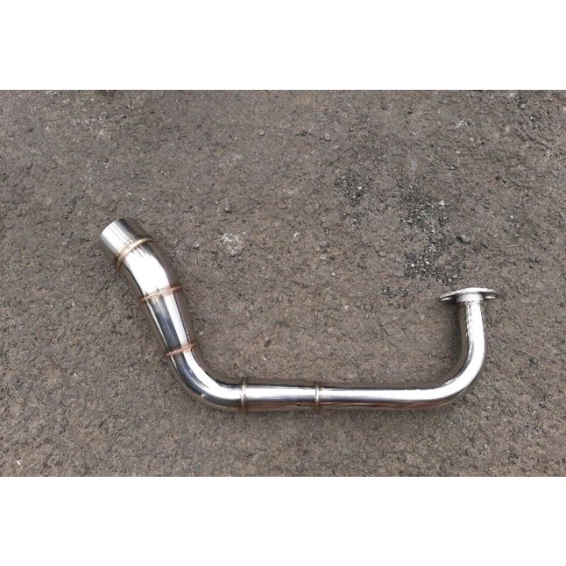 Header/Pipa Knalpot Racing Beat Karbu/Fi,Scoopy,Vario,Genio Leher Roll Banding Kolong Bawah