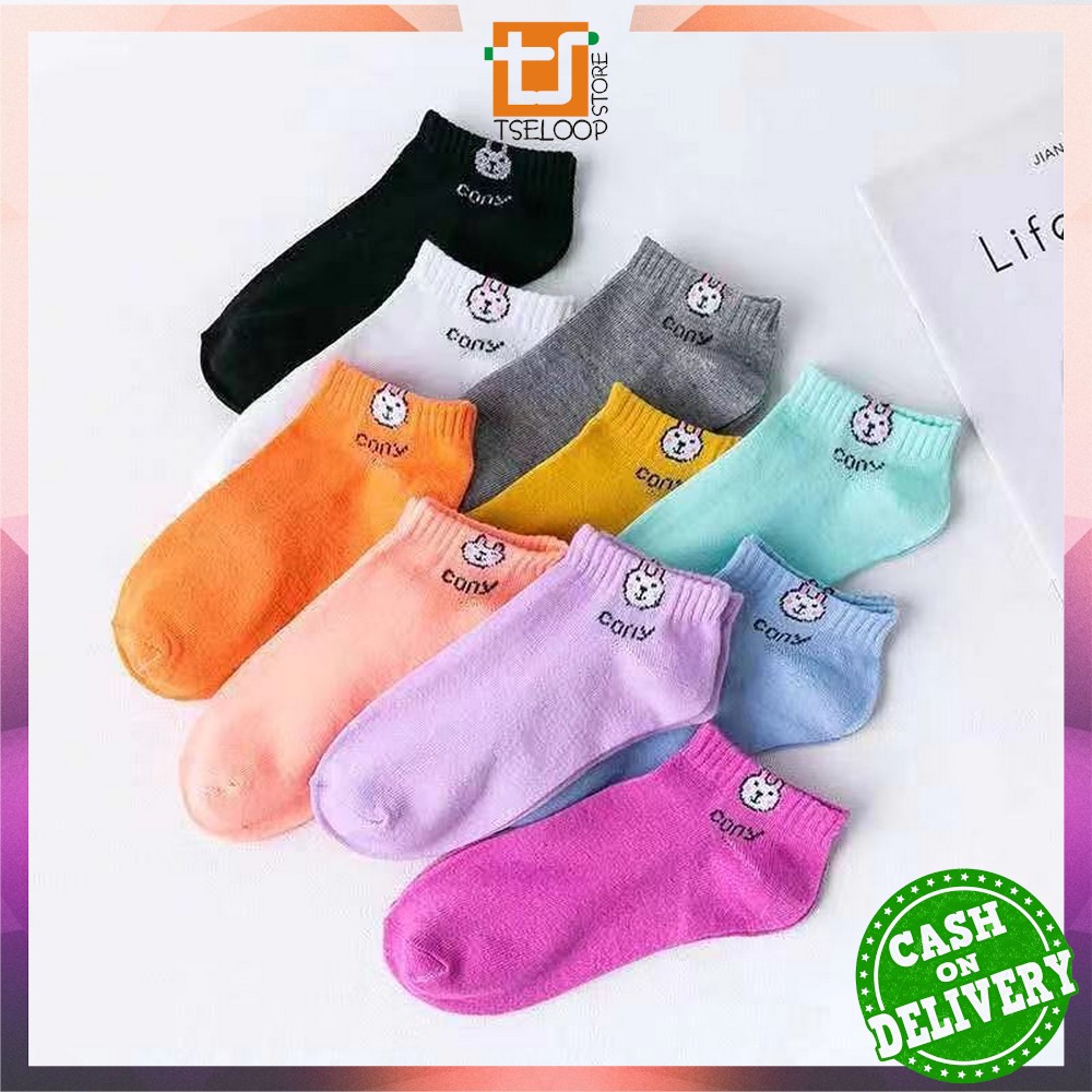 OFM - P55-P58 Kaos Kaki Pendek Dewasa / Kaos Kaki Semata Kaki Polos / Kaos Kaki Ankle Wanita Motif-8