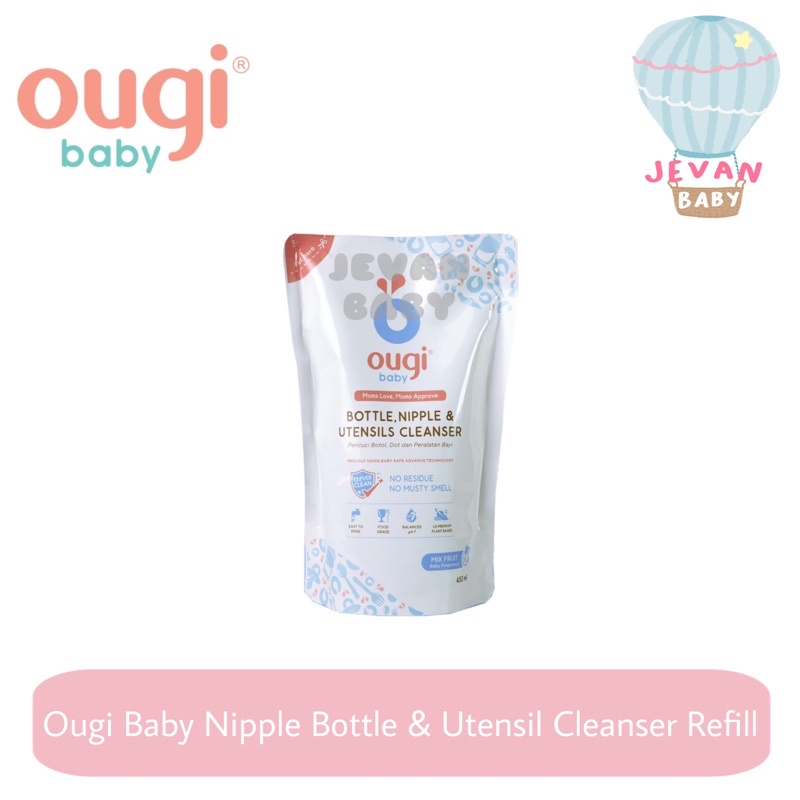 Ougi Baby Bottle Nipple Utensils Cleanser Bottle Wash Refill 450ml