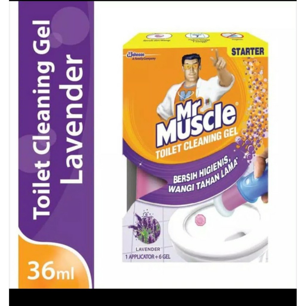 MR Muscle TOILET CLEANING GEL Closet WC( 1 Applicator + 6 Gel ) GHM