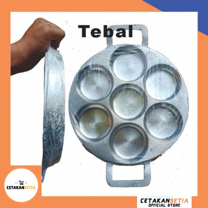 Cetakan Kue Lumpur 7 Lubang Tebal | Cara Bikang | Martabak Mini EDDY