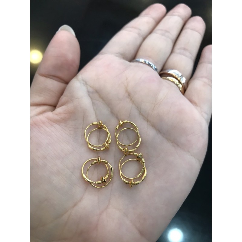 anting emas anak kadar 300 bola