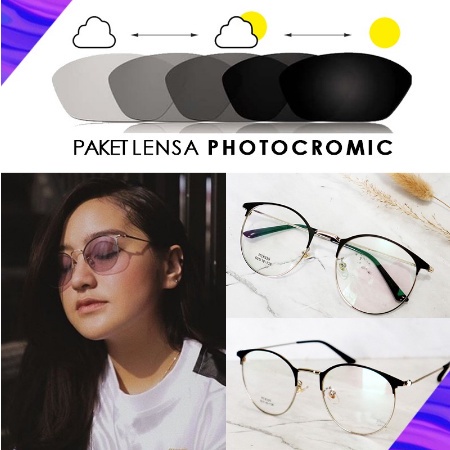 ❤Freedom❤ - Kacamata Photocromic Korea / Anti Radiasi 2 In 1 Potokromik Photochromic Blue Ray Pria Wanita