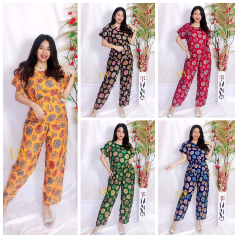 PIYAMA PANJANG WANITA RAYON BALI/STELAN KULOT SIZE XL MOTIF SMOKE/BAJU TIDUR PEREMPUAN JUMBO
