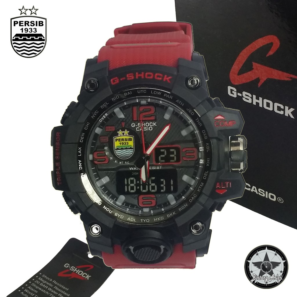 { TOP } JAM TANGAN PERSIB DUAL TIME (Tali Merah)