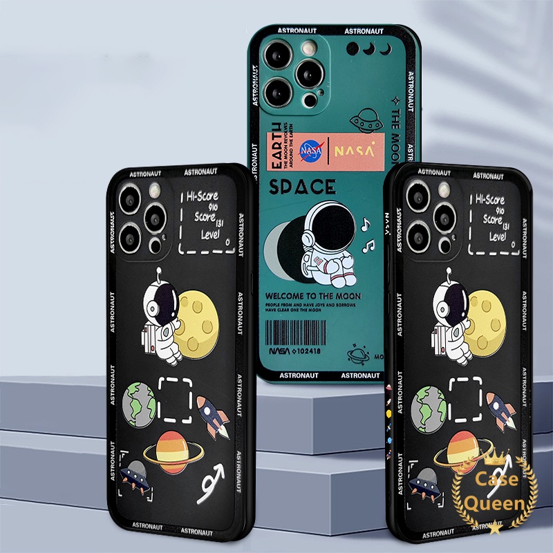 Soft Case Tpu Motif NASA Astronot Untuk IPhone 13 11 12 Pro Max XR 7 8 Plus X 6 6s Plus XS Max SE 2020