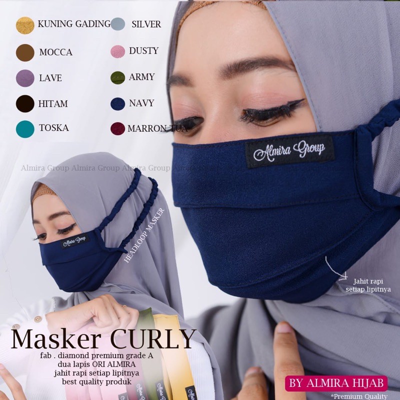 READY STOK|COD|masker diamond curly/masker diamond serut by almira group