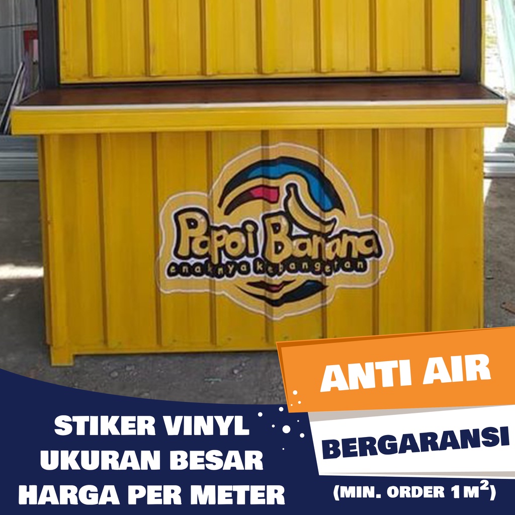 

Cetak Label Sticker Anti Air Stiker Vinyl Susu Custom Kemasan Nama Logo Olshop Makanan Minuman Ukuran Besar Per Meter Persegi