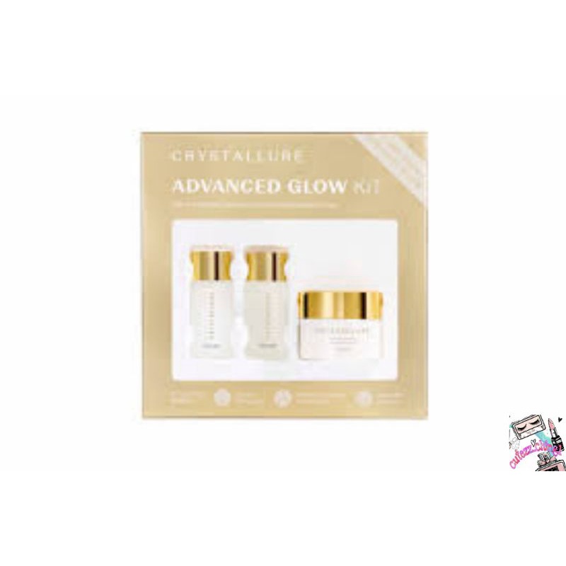 ☃Cutezz_Ching1☃ Wardah Crystallure Advanced Glow Kit-Antiaging untuk kulit glowing