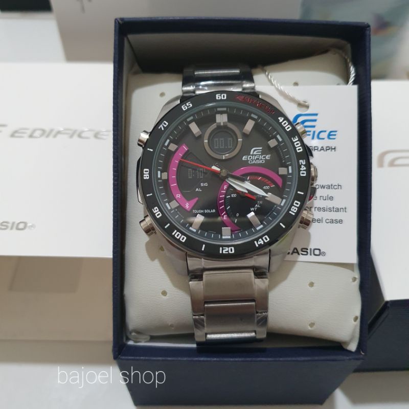 JAMTANGAN CASIO EDIFICE  EDIFICE ECB 900 | ECB900 RANTAI SILVER PURPLE