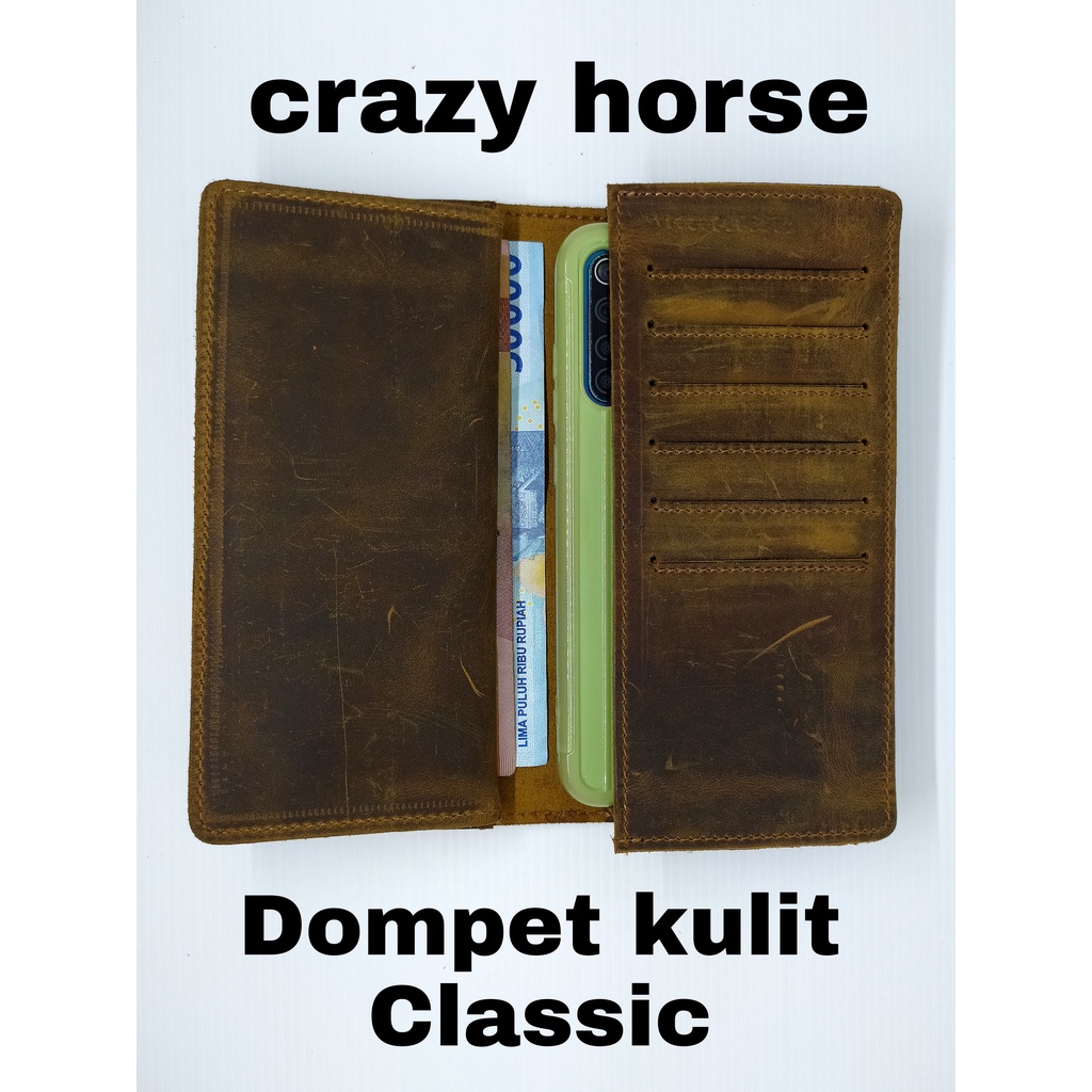 Dompet Kulit Crazy Horse Leather Full Kulit - Dompet Kulit Asli Pria Panjang - Dompet Kartu Pria Kulit Asli