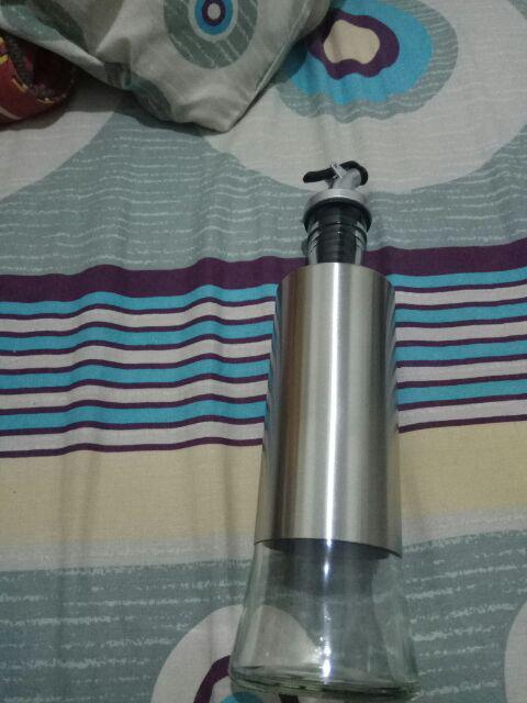 O724 Botol Minyak Botol Kecap Botol Cuka Dengan Pourer Dan Tutup 350ml