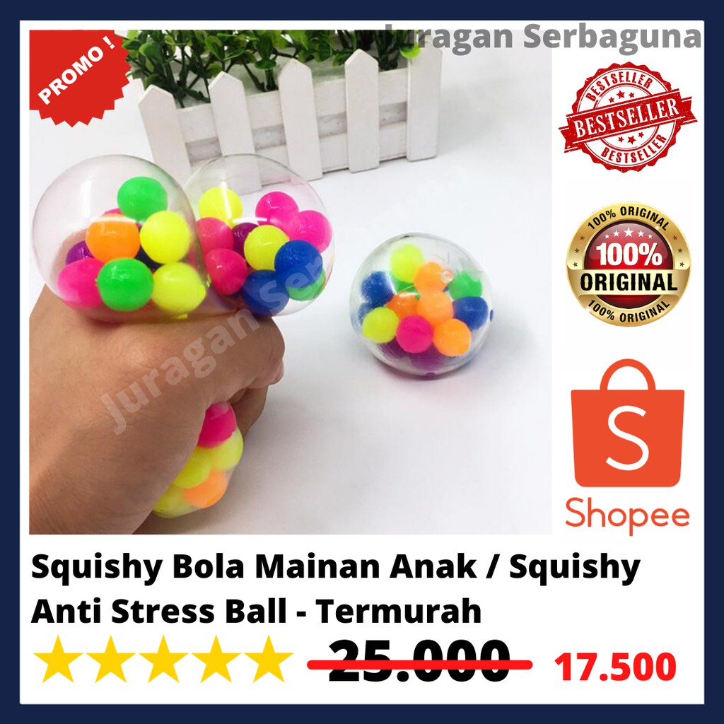 Squishy Bola Mainan Anak / Squishy Anti Stress Ball - Termurah