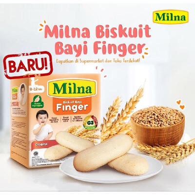 Milna Biskuit Bayi Finger 52 gr - Biskuit Bayi - Biskuit Milna - Camilan Sehat