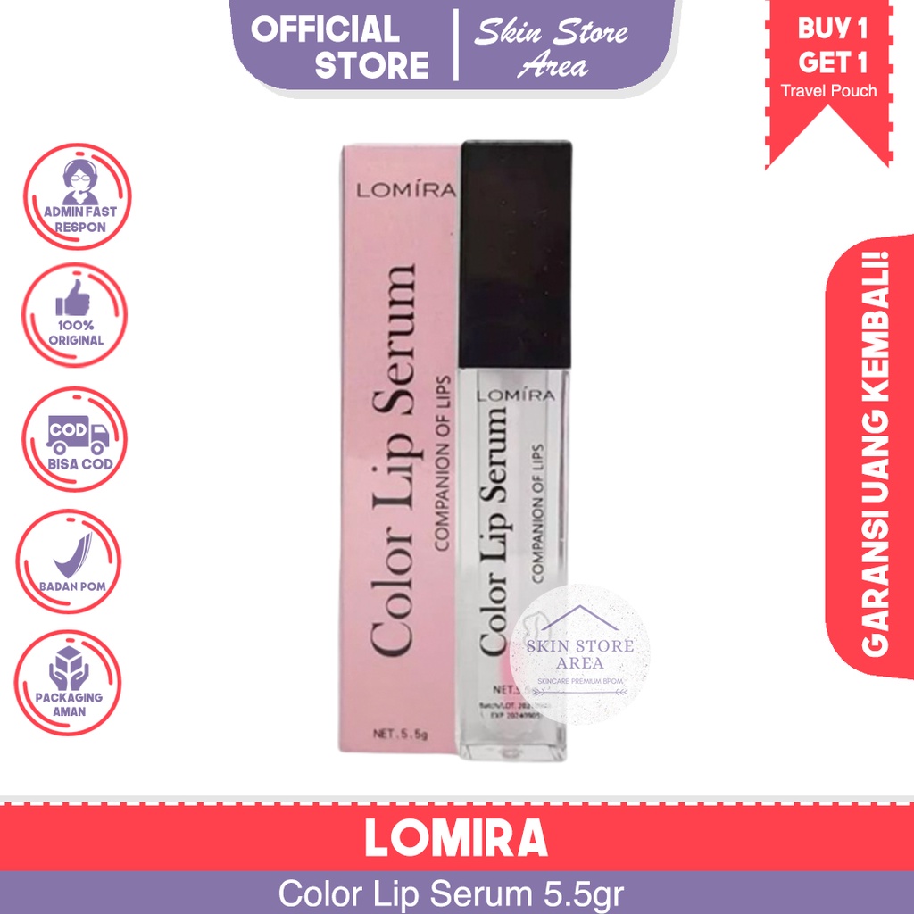 Lomira Lip Serum Color Lips Bibir Ori Lippie Colour 30gr BPOM Original