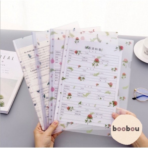 

File Folder Sliding A4 Map Dokumen Organizer Transparan Cute dan Lucu