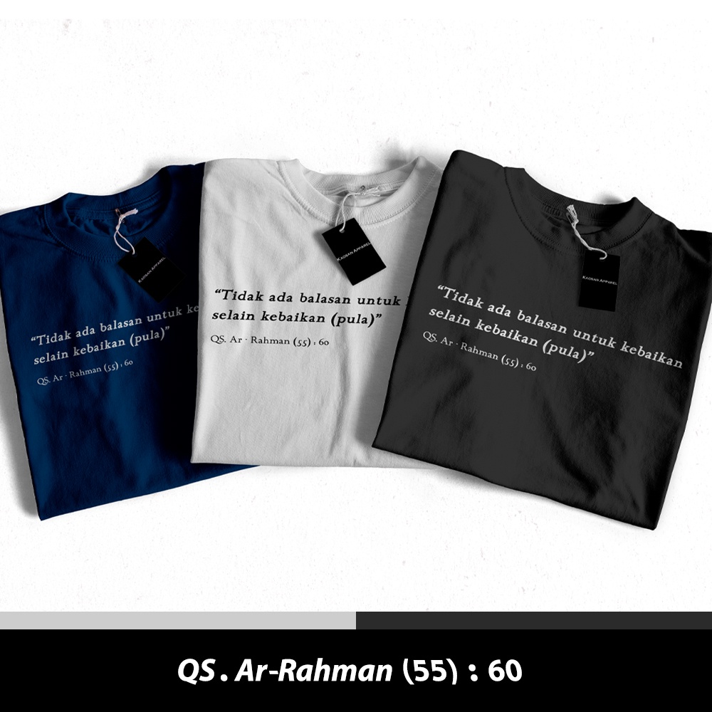 Kaos Muslim "Balasan Kebaikan" -Kaos Muslim/Kaos Dakwah/Kaos Islami/Baju Islami/Baju Dakwah/Kaos Dak