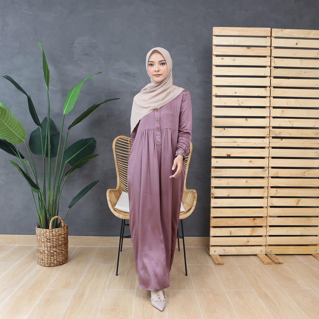 AYASOFYA BORDIR SERIES MOM by Hagia Indonesia @hagia_id / GAMIS bahan rayon silk