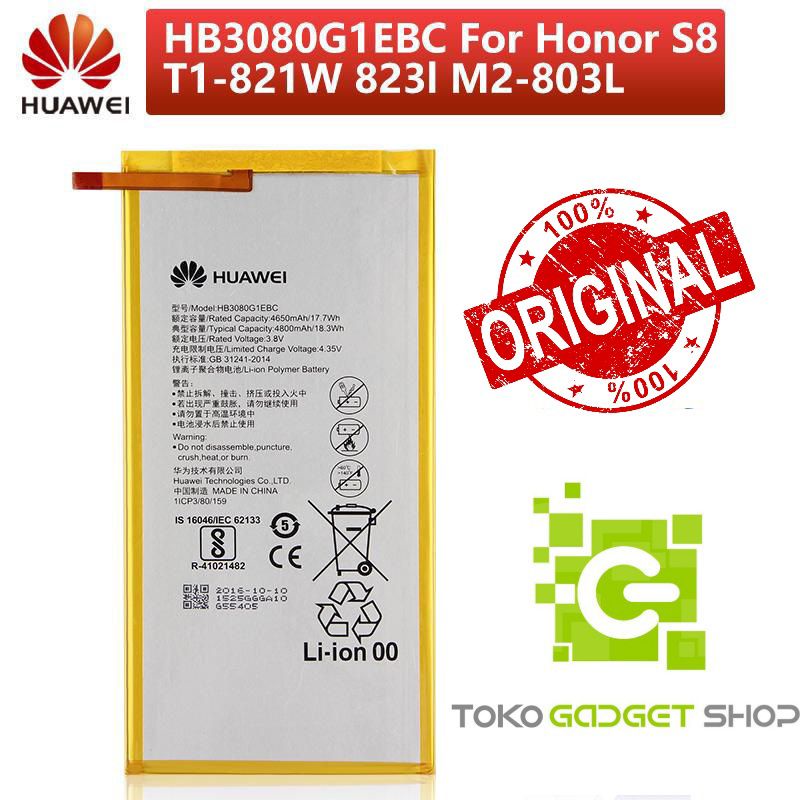 Baterai Mediapad M1 T1 8.0 Honor S8 Battery Mediapad HB3080G1EBC ORIGINAL