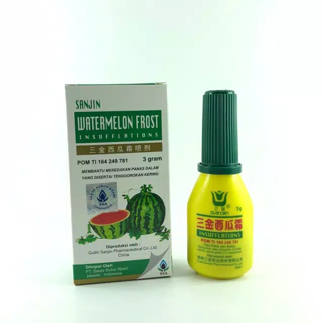 

promo Sanjin Watermelon Frost Insufflation - Tepung Sariawan & Panas Dalam