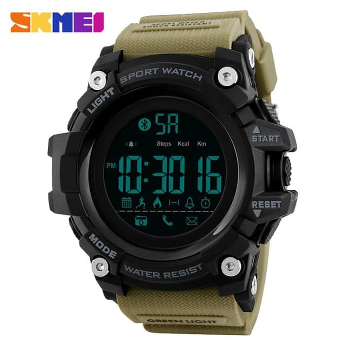 JAM TANGAN PRIA CWO LAKI TRENDY CASSUAL ORIGINAL Smart Watch SKMEI 1385 Bluetooth Pedometer Water Re