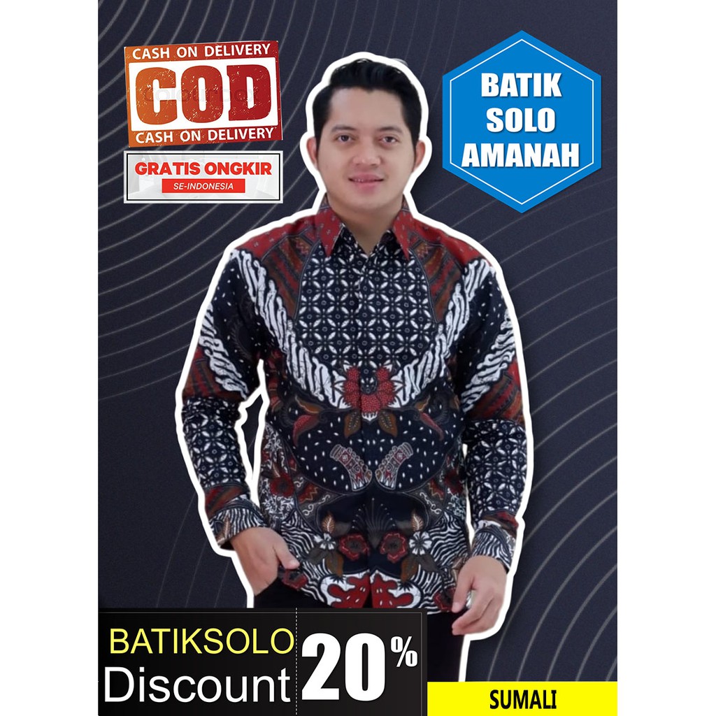 SUMALI PANJANG BATIK INDONESIA KEMEJA BATIK PRIA SOLO LENGAN PANJANG LAPIS FURING ATASAN PREMIUM MODERN KATUN HALUS JATI MURBANI BRAHMAKERTA MERAH GALING EMAS 2 ANANTASENA 2 SEKAR JAGAT ANDIKA LONG BASKARA TWO BABON ANGKREM GREYPEN PEKSI SELING ADIWIJAYA