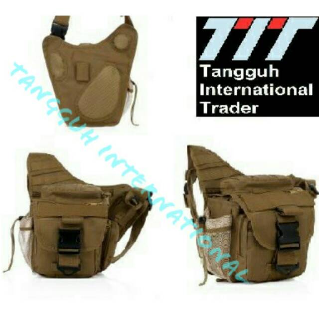 Tas Selempang Sayap Army Import 249; Slempang Banyak Kantong Kaporlap TNI; Tactical Molle Push Pack