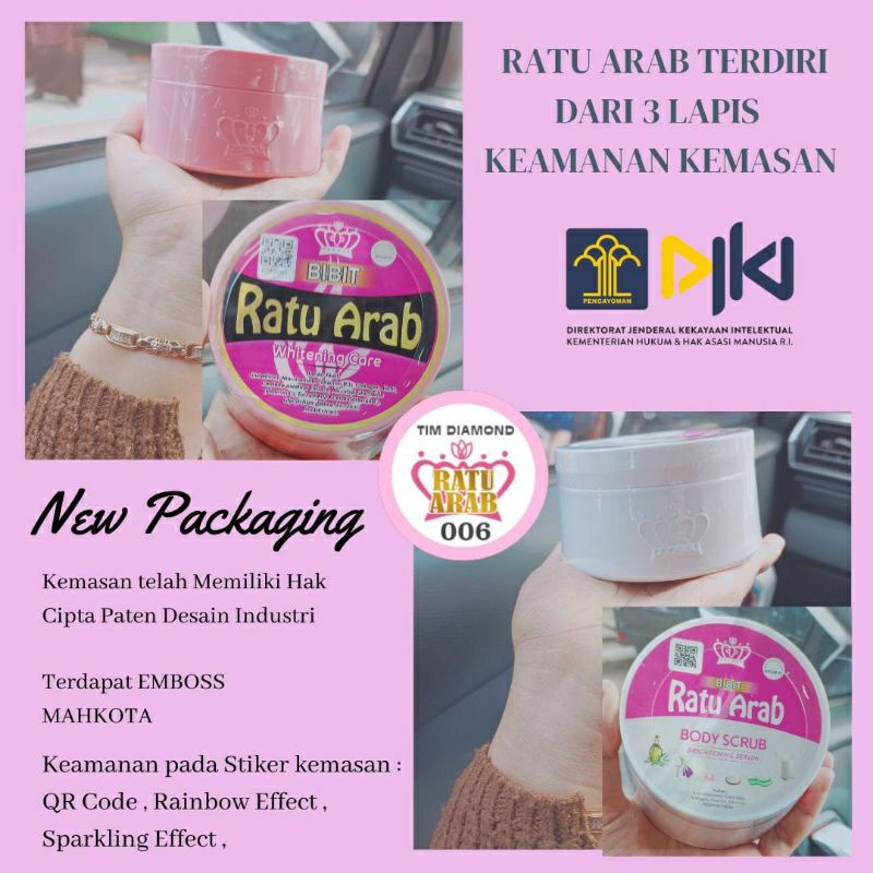 BIBIT RATU ARAB Original 100% BPOM Handbody HB Whitening Ampuh BERHOLOGRAM Kemasan Baru