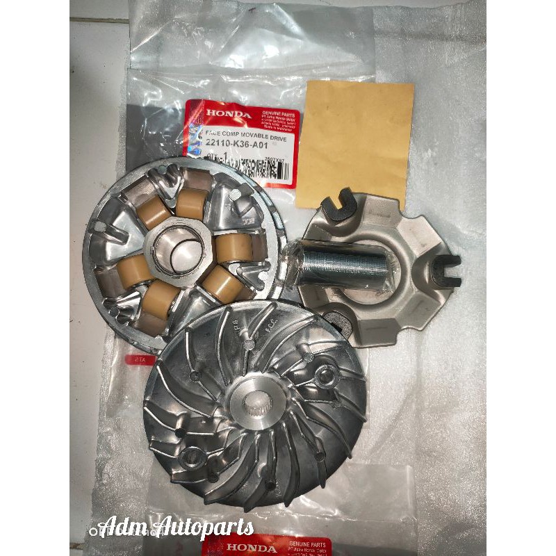 Rumah roller assy K59+Kipas Lawan rumah roller KZR  Vario 150 led old Vario 150 New Vario 125 edp le