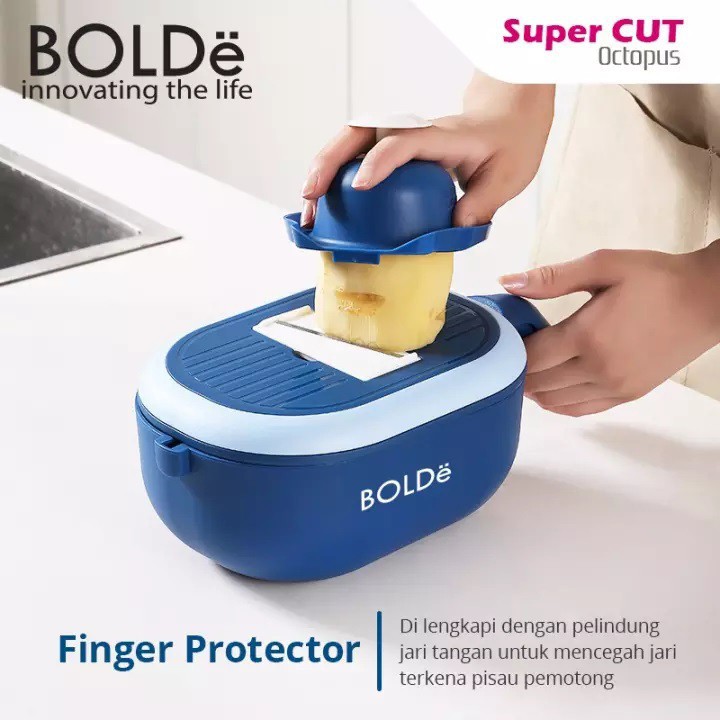 BOLDe SUPER CUT OCTOPUS - Slicer Serutan Pemotong Sayur dan Buah Serbaguna