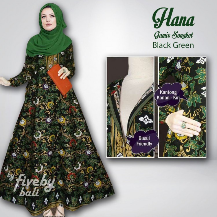 Gamis Respan Busui Gamis Katun Hana